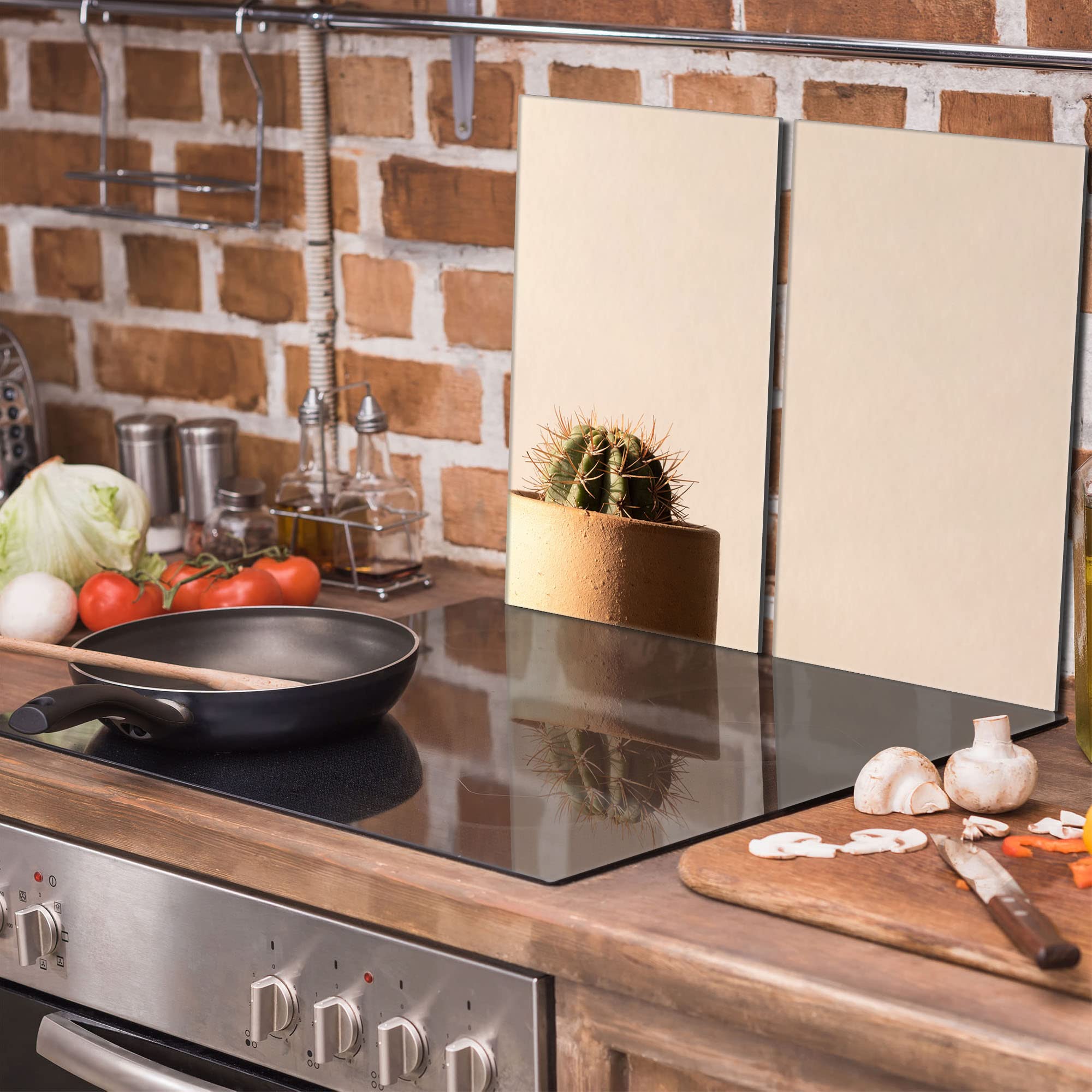 Piastre Copri-piano Cottura DarHaus 2 Pezzi 90x52 Cm - Vetro Temperato Per Induzione, Elettrico E Gas