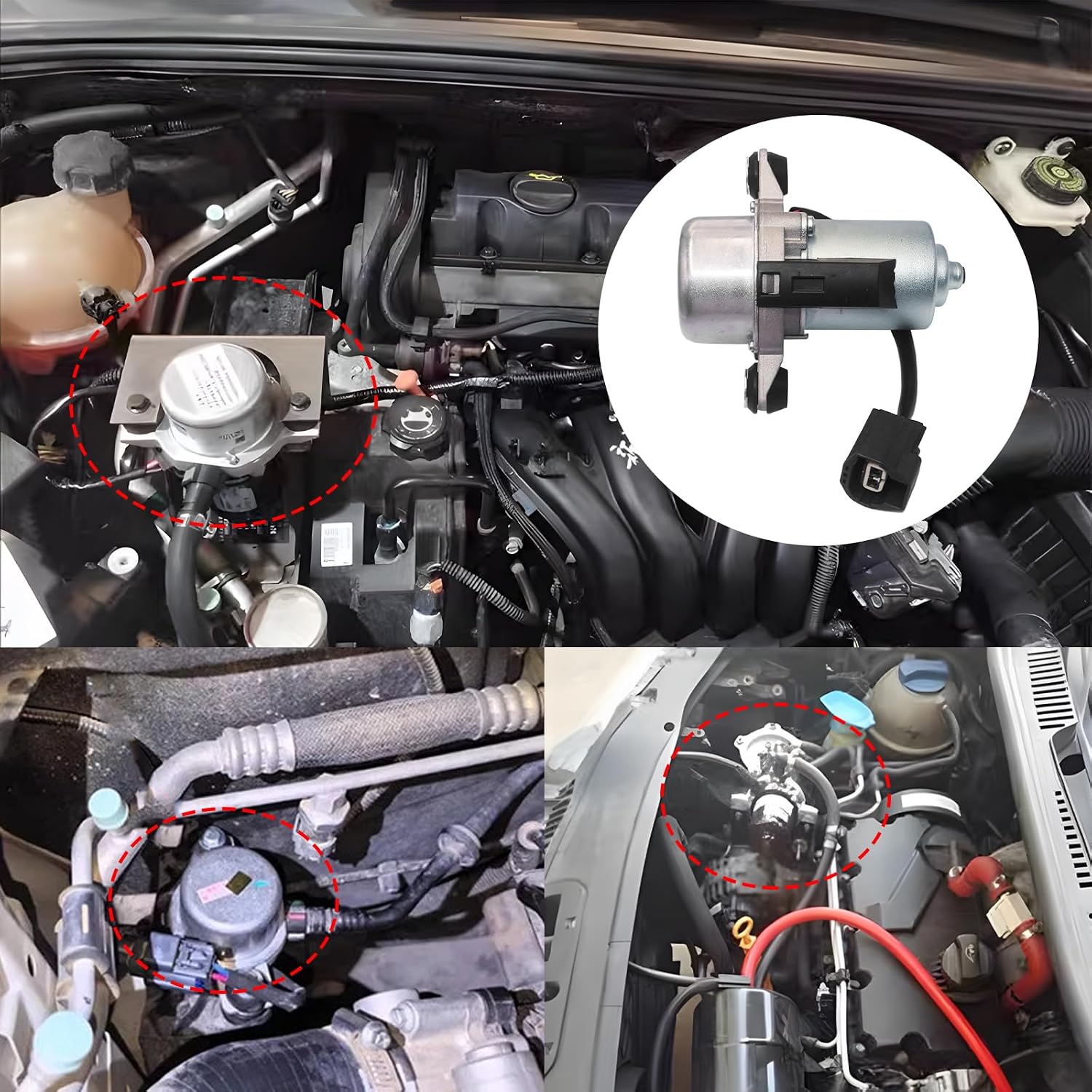 12V Brake Booster Vacuum Pump kit - "Plug and Play" 18'' to 25''pump | w/installation kit,Quiet high-performance 18'' to 25'' electric vacuum pump for brake booster