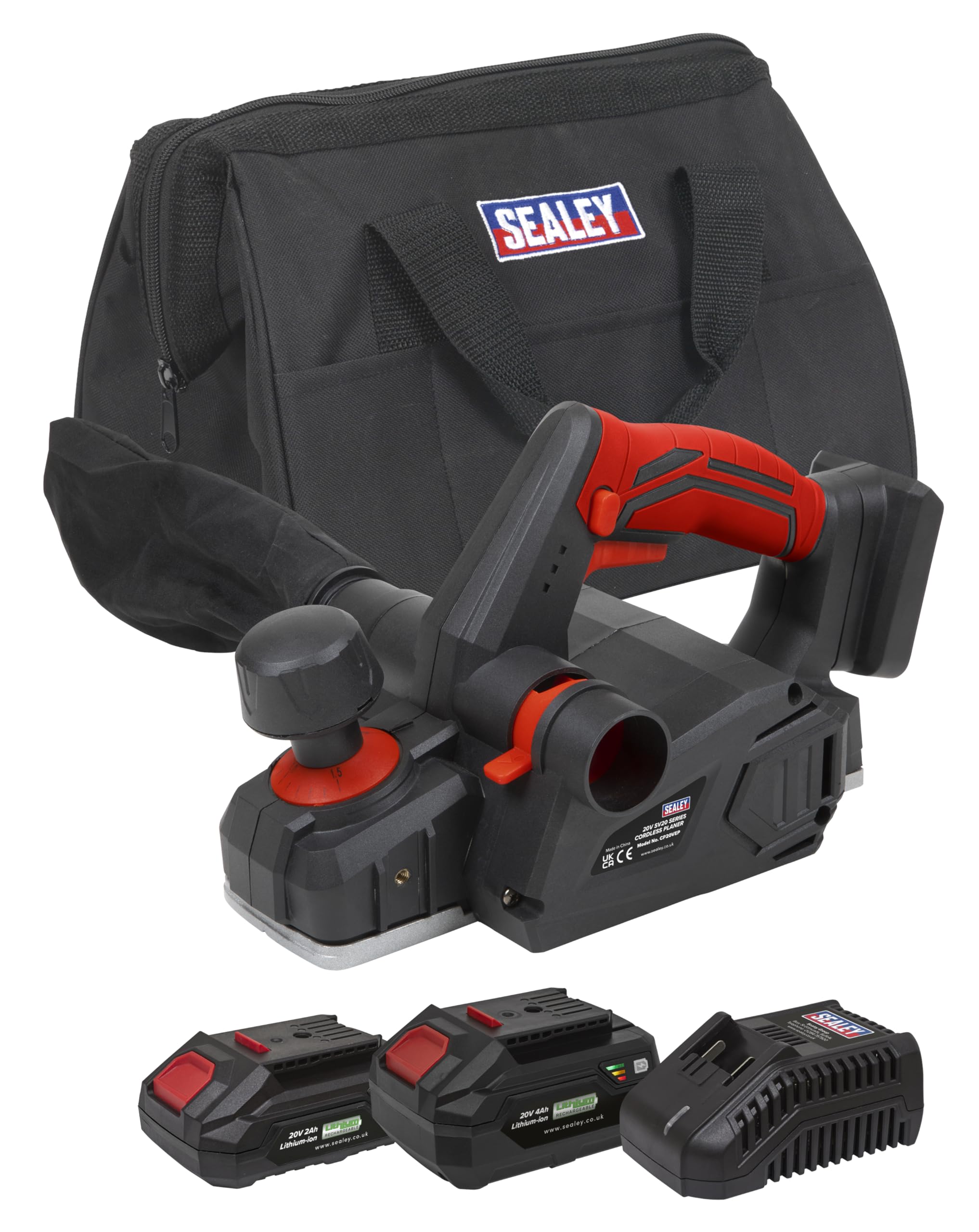 Sealey Cp20vepkit 20V Sv20 Series Cordless Planer Kit - 2 Batteries