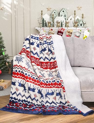 Miniatura 7 de Westinghouse Manta eléctrica de Navidad manta térmica de franela de alce a sherpa 6 niveles de calefacción y 2 a 10 horas ajustes de tiempo de