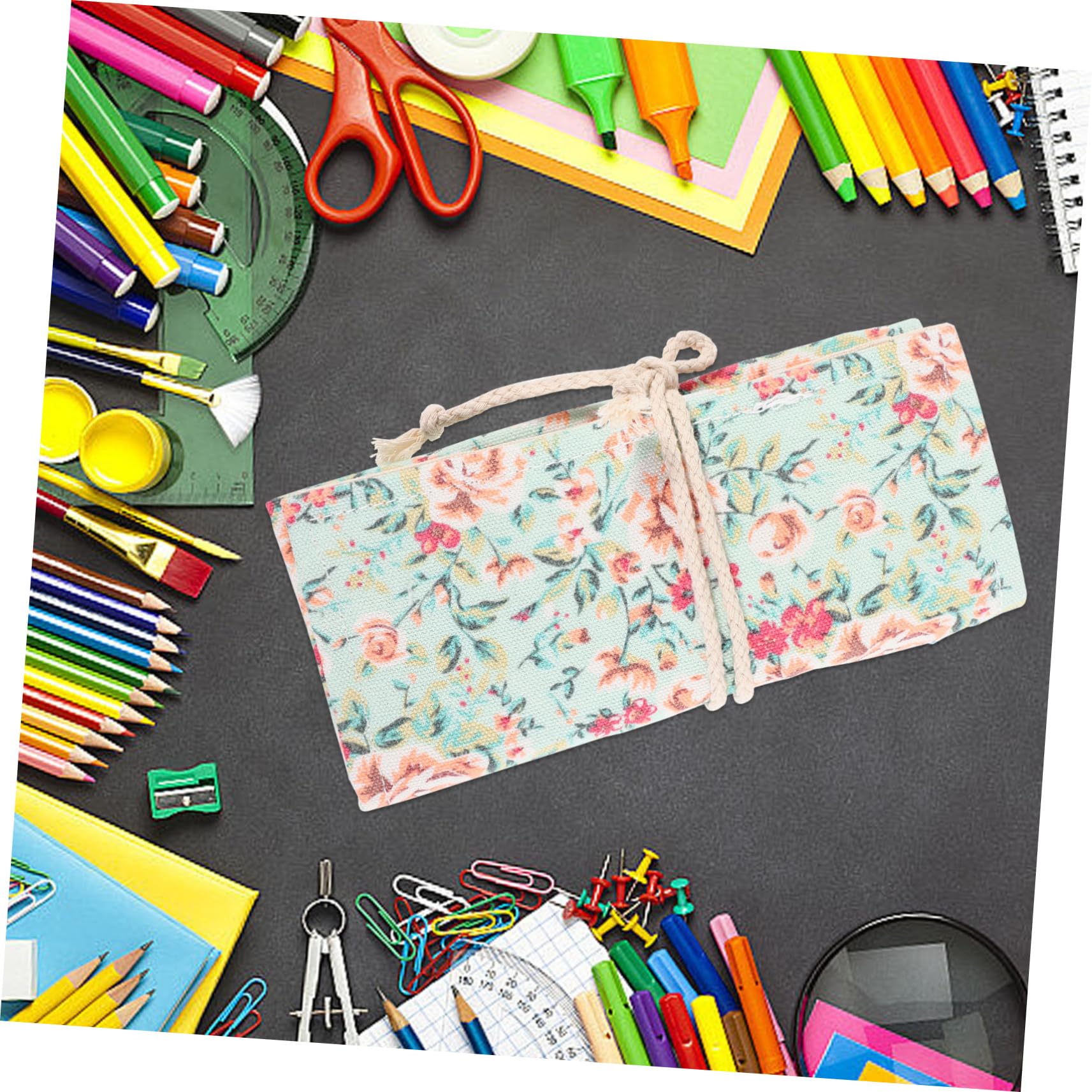 HOMSFOU Rotolo Da 5 Pezzi portapenne decorativo matita piccolo astuccio per matite custodia per matite astuccio per matite astuccio piccolo borsa per penne tela