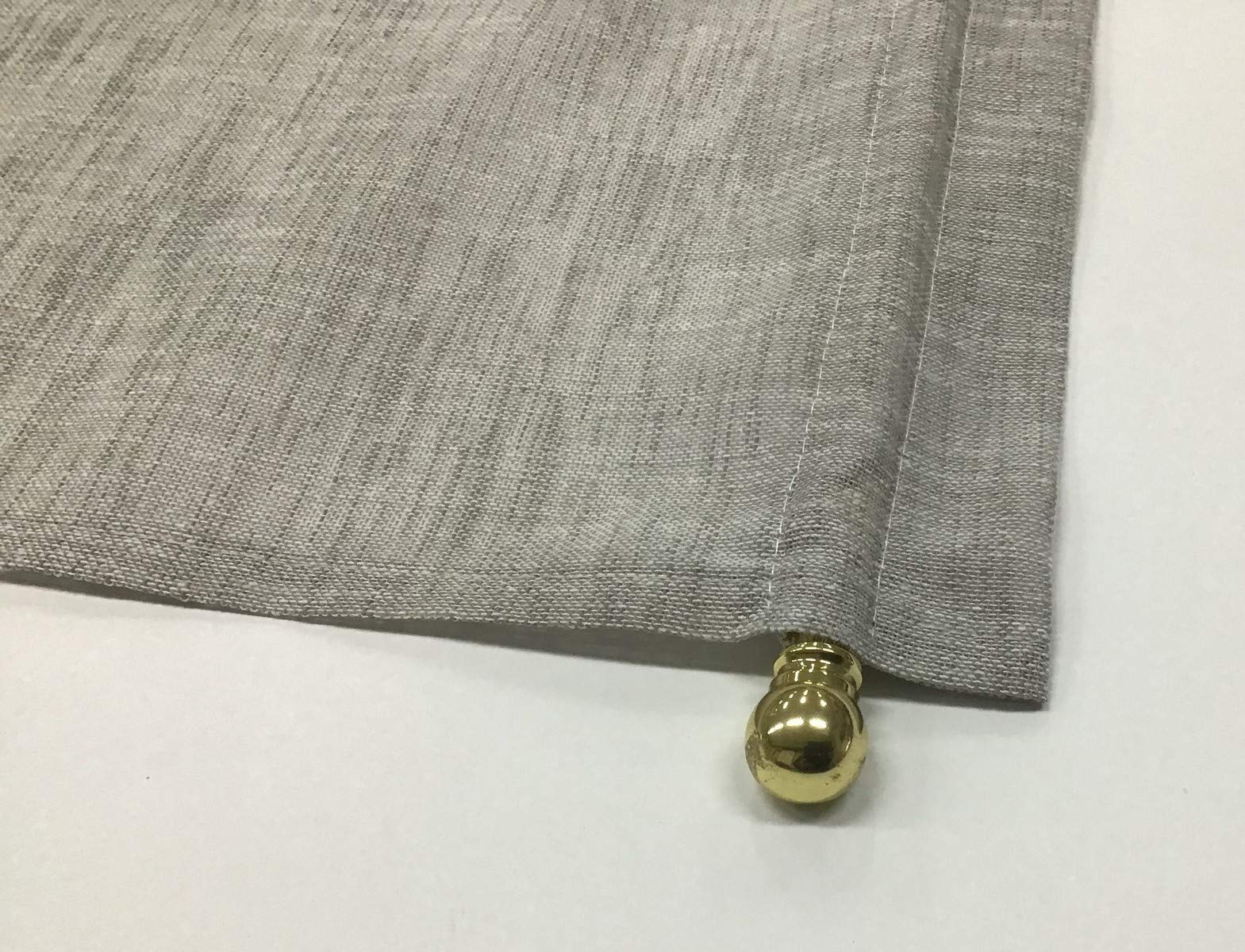 mauro Tende per Finestra e porta confezionate su misura-Larghezza cm 45/50/60/65/80 -Tende a Vetro-Tessuto Grigio Effetto Lino (45x135 cm)
