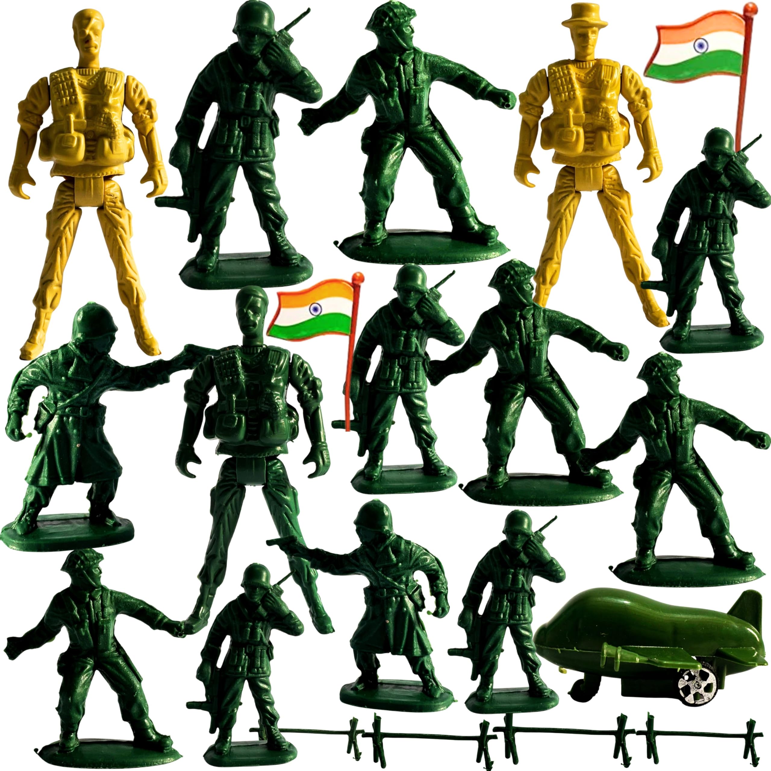 Mallexo Soldier Army Toys Figure for Children| 54PCs Soldiers Set for Kids | Police Army Base Camp Toy for Boys and Girls Military Action Figures Battlefield Playset Education Toys for 3+ Year Old