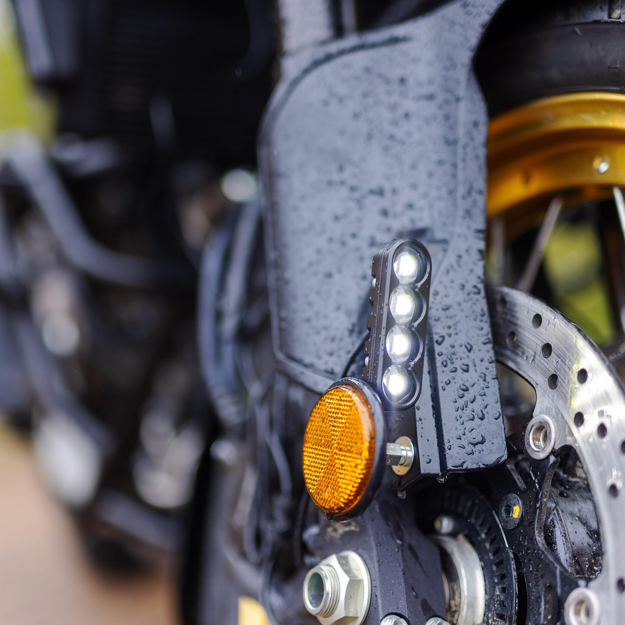 Oxford Tira de luces (par) para iluminación de bicicleta, luces delanteras auxiliares para motocicleta