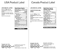 Vista 2 de Food to Live - Frijoles Lima Grandes, 1 Libra - Granos secos de mantequilla. Habas Grandes Cremosas. Buena fuente de proteínas, fibra, hierro