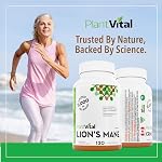 PlantVital Lions Mane - Made in Canada - Max Potency 11,000mg (10:1 Extract) - Organic Lion’s Mane Mushroom Supplements with 40% Polysaccharides - Supports Immune Health and Antioxidants -120 Capsules