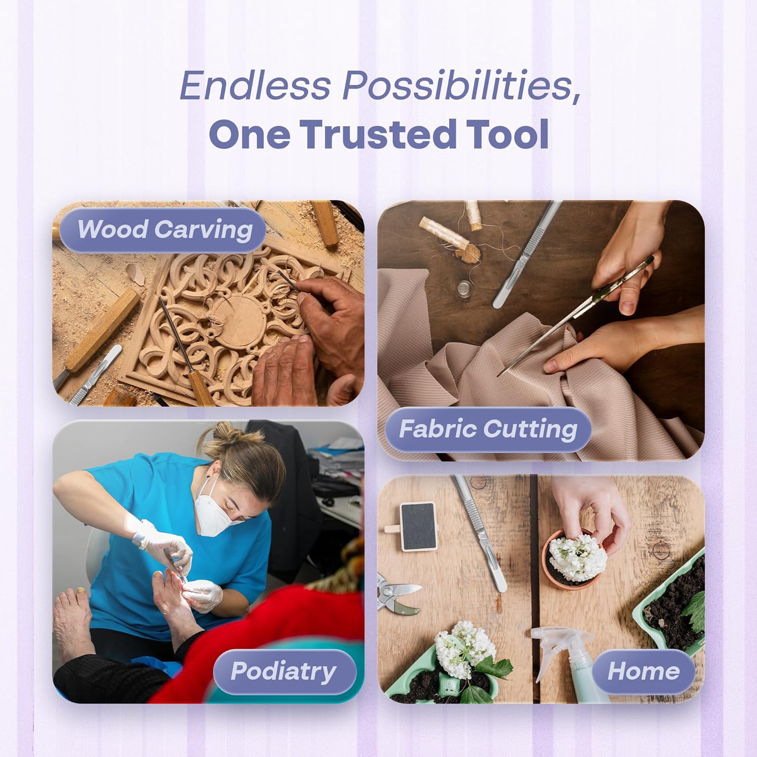 10R Blades Dermaplaning Kit Containing 10r Blades Scalpels Pack of 100 with Scalpel Handle #3 + 10R Scalpel Blade Remover Box + Hemostat by Mymed - Image 4