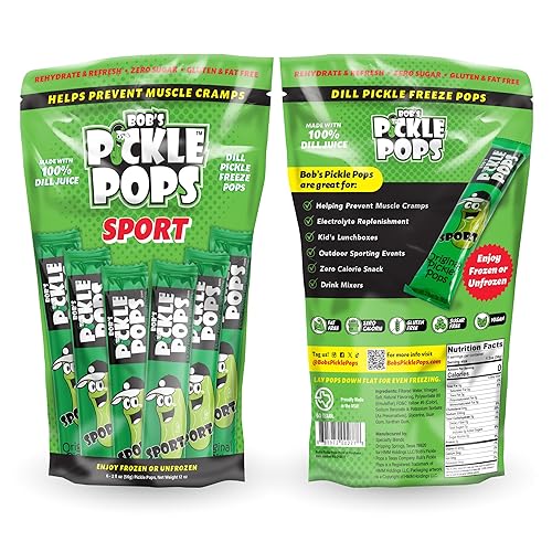 Vista 10 de Bob's Pickle Pops - Paletas de hielo originales con sabor a jugo de eneldo - Paletas de congelación preentrenamiento - Alivio de calambres