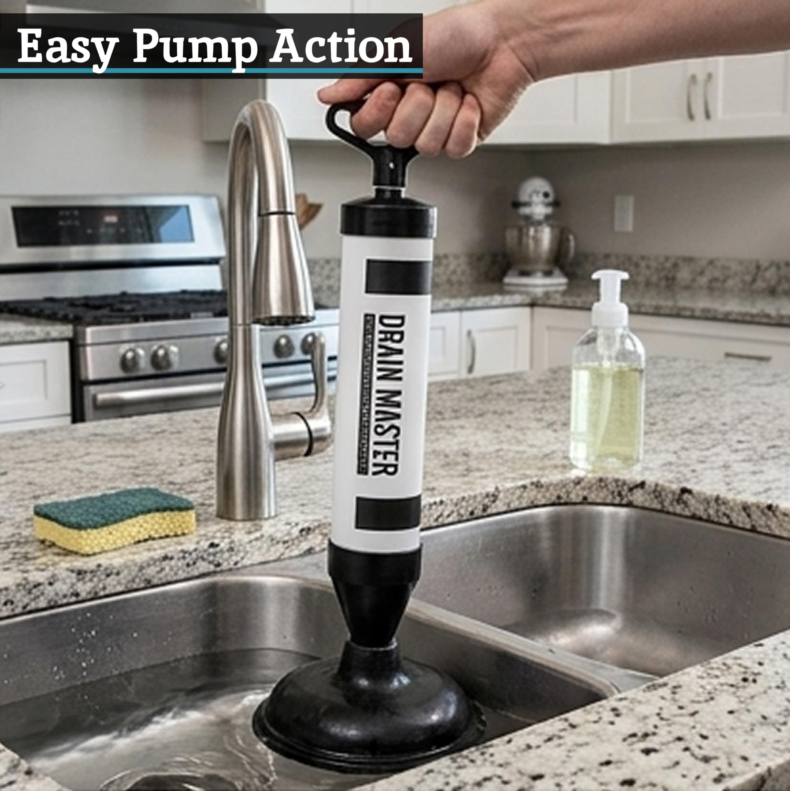Premier Housewares Multi Plunger Sink Master Sink Plug Toaleta Unblocker Tłok Toaleta Sitko do zlewu - 40 x 6 x 6 cm