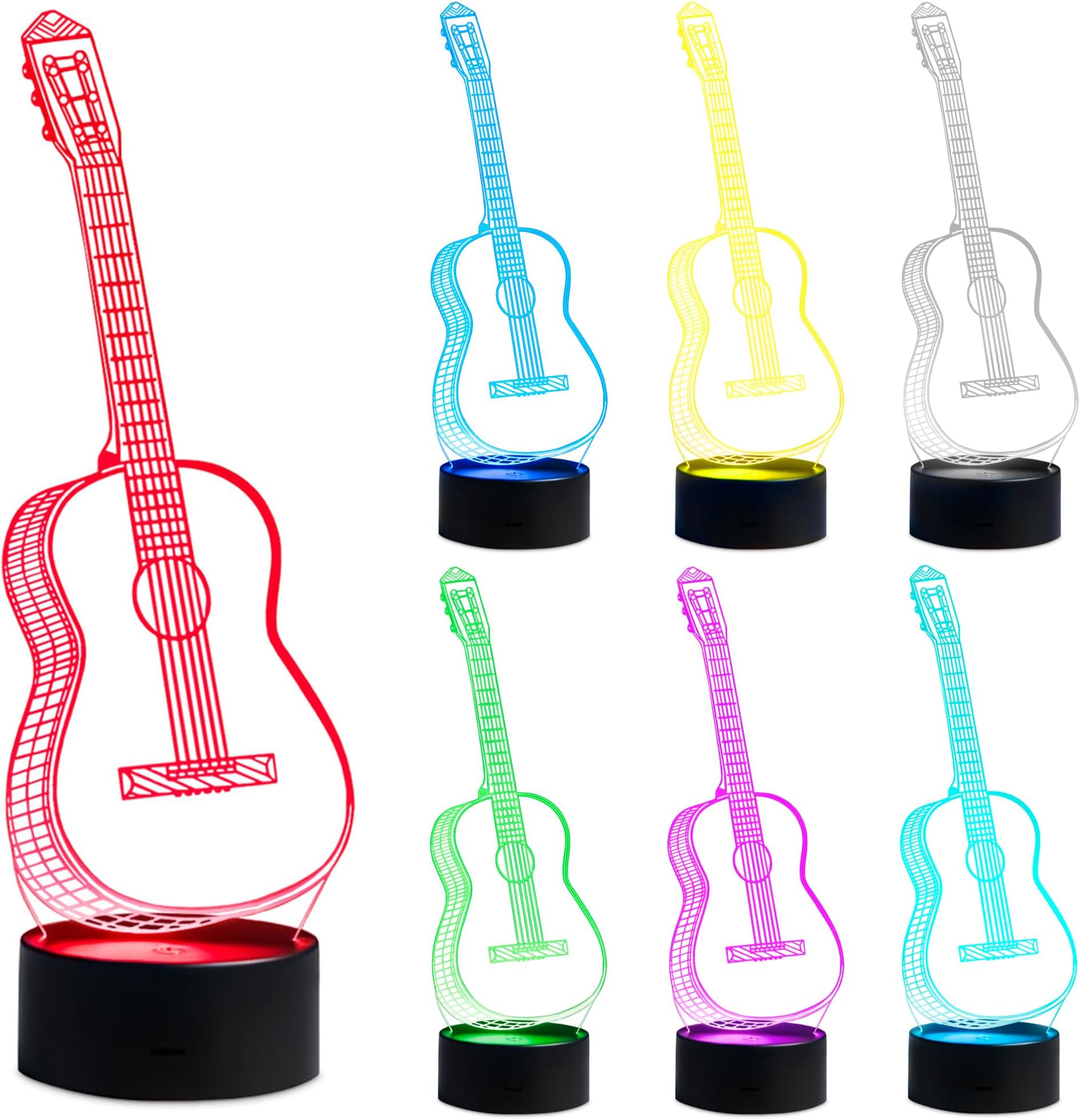 Dependable Industries inc. Essentials 3D Rock & Roll Guitar LED Light 7 ...