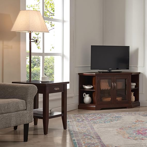 Leick Home Laurent End Table, 16, Chocolate Cherry