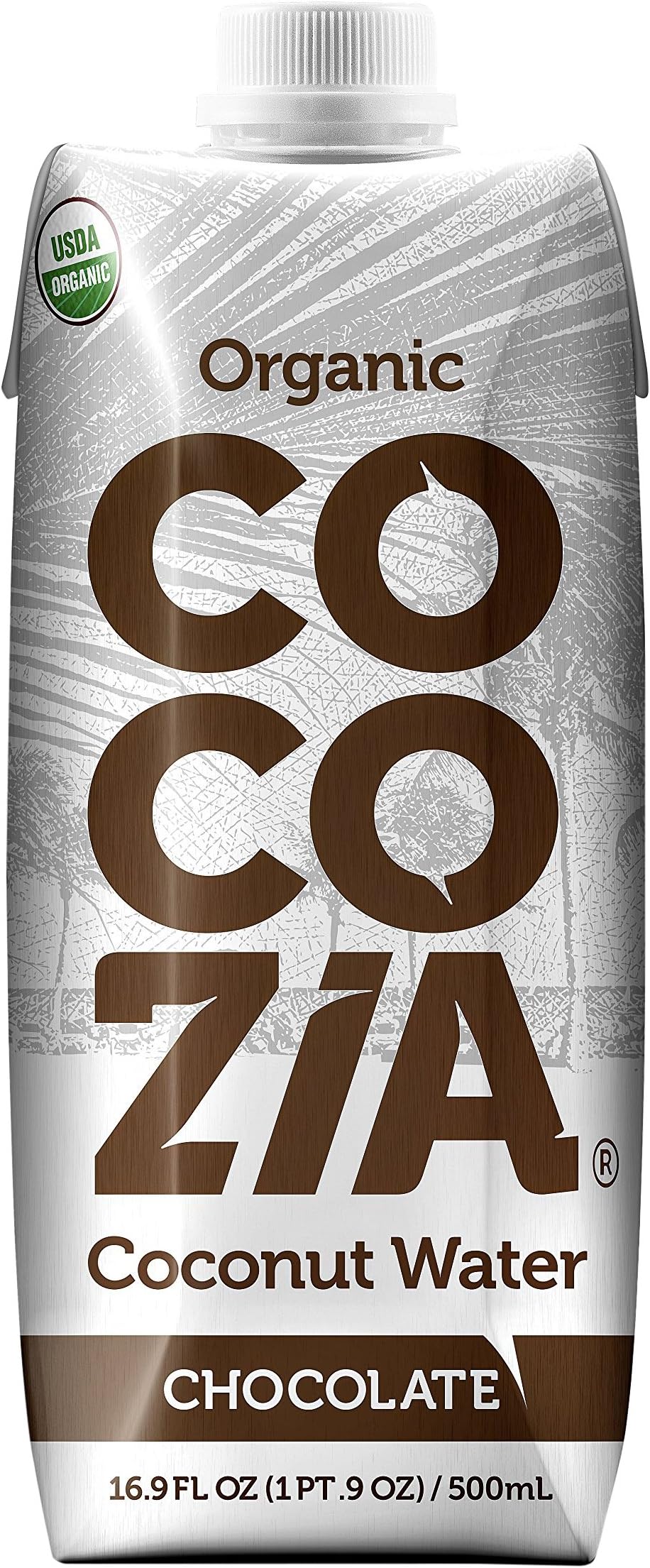 COCOZIA Organic Coconut Water, Chocolate, 16.9 Ounce (Pack of 12)