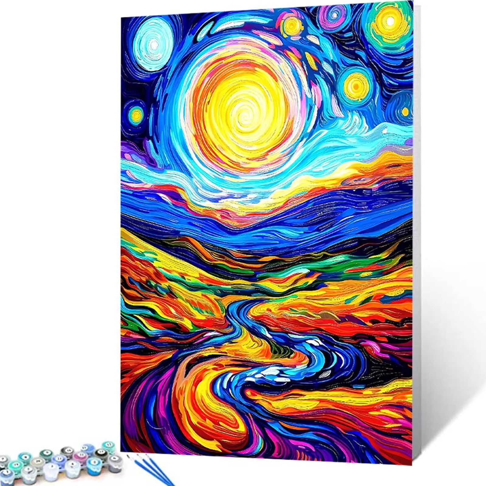 Malowanie po numerach, dla dorosłych, do malowania po numerach, krajobraz, łatwe zestawy do malowania dla dorosłych, początkujących, DIY, akrylowy pigment, rysunek, malarstwo, sztuka, rękodzieło