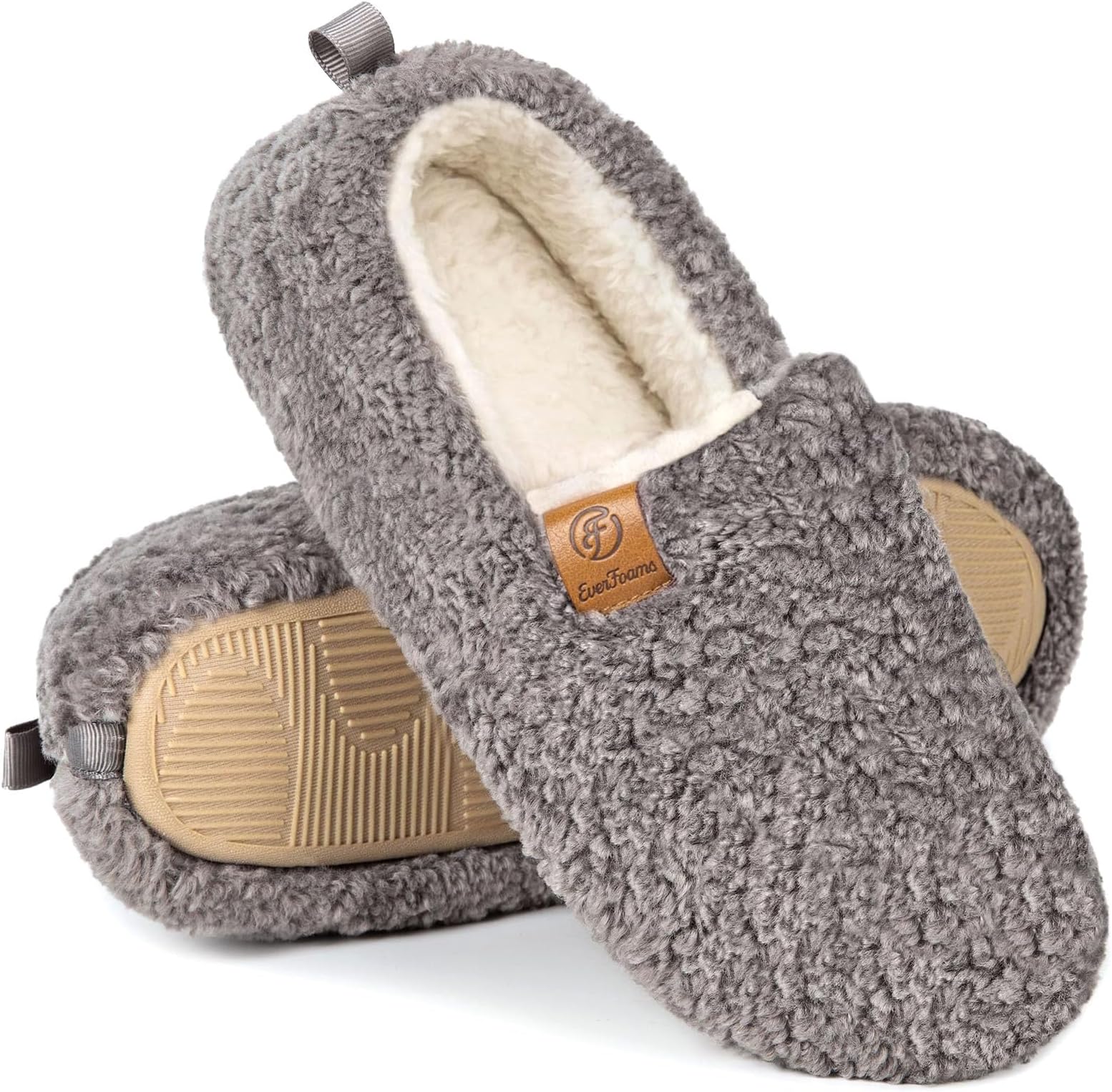 Women’s Soft Curly Slippers Memory Foam Lightweight House Shoes