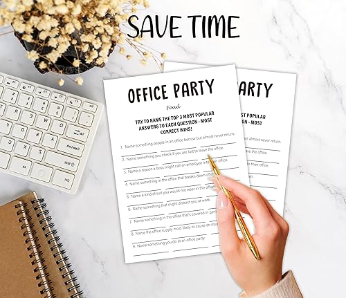 Miniatura 3 de Qoqxjodd Paquete de 30 juegos minimalistas de fiesta de oficina, juego de fiesta de trabajo, juego de reunión de equipo, actividades de oficina,