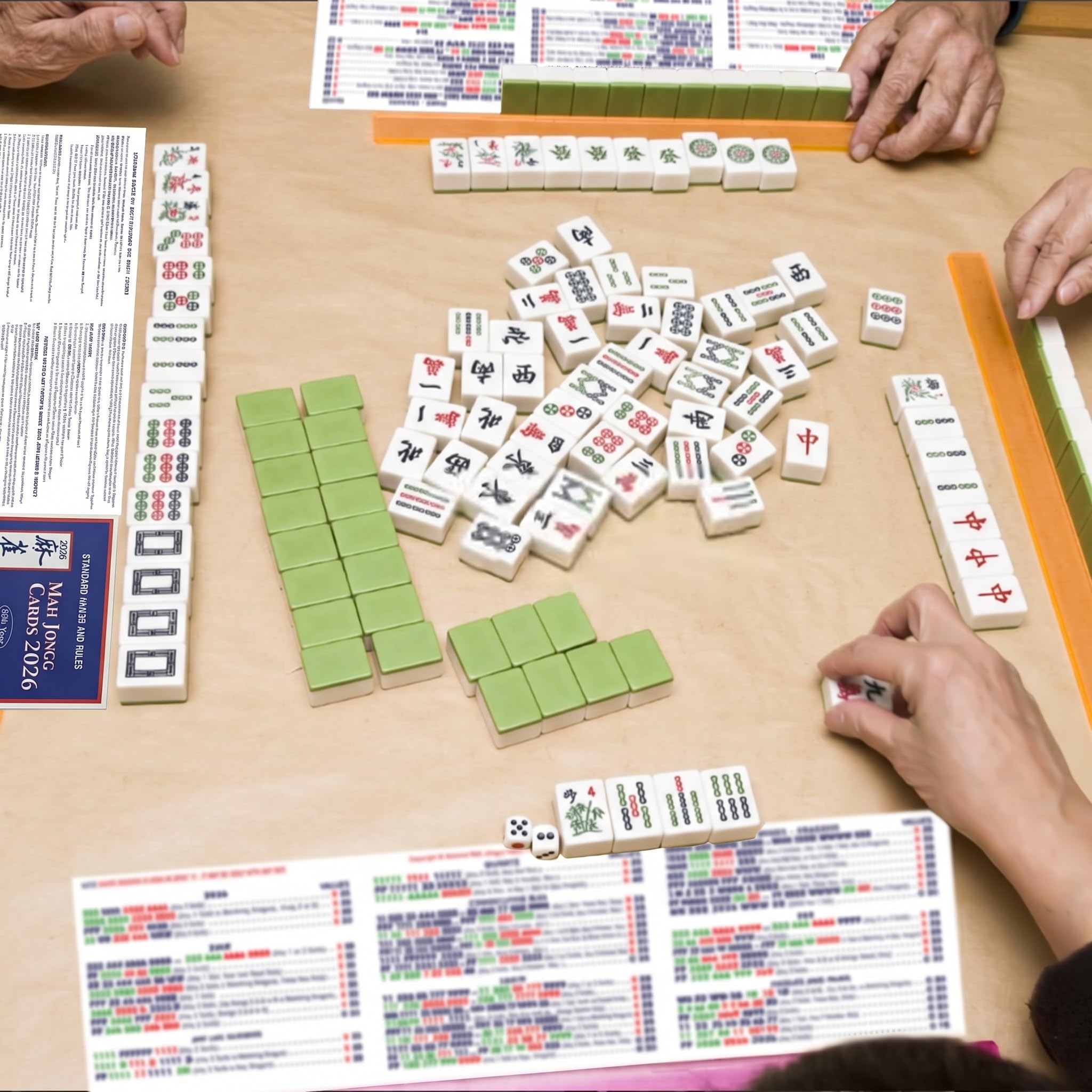 2025 Mah Jong Cards Office Revision, Large Print American Mahjong Card, Official Hands and Rules for American Mahjong, Easy-to-Read Guide Set for Beginners & Seniors, 4 PCS — view 8