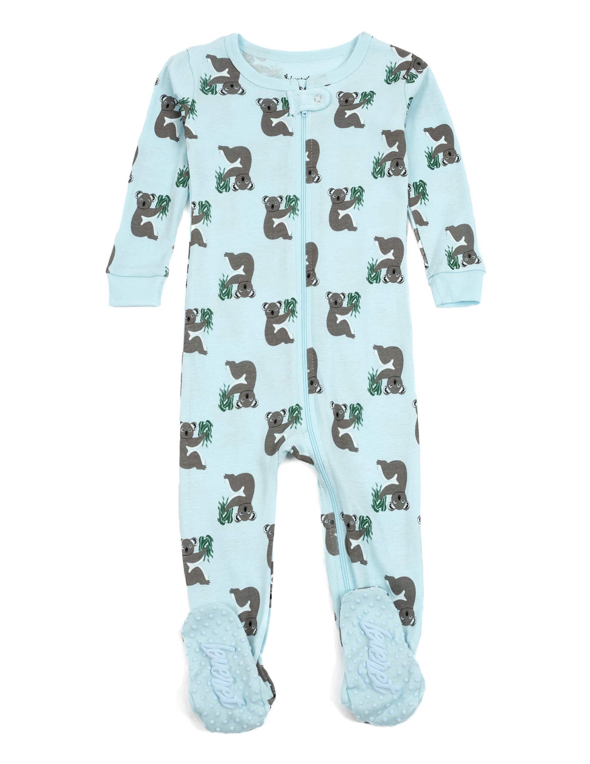 Leveret Kids & Toddler Footed Pajamas Boys Girls 100% Cotton Koala Blue (Size 0-3 Months)
