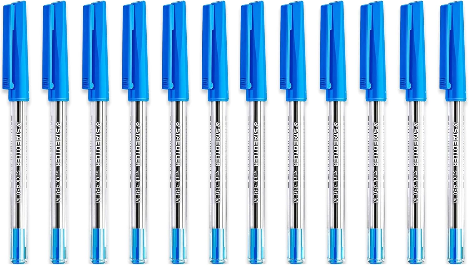 STAEDTLER Medium 0.5mm 430 M Stick Ballpoint Pens Writing Pen Smooth - Blue Ink 2026