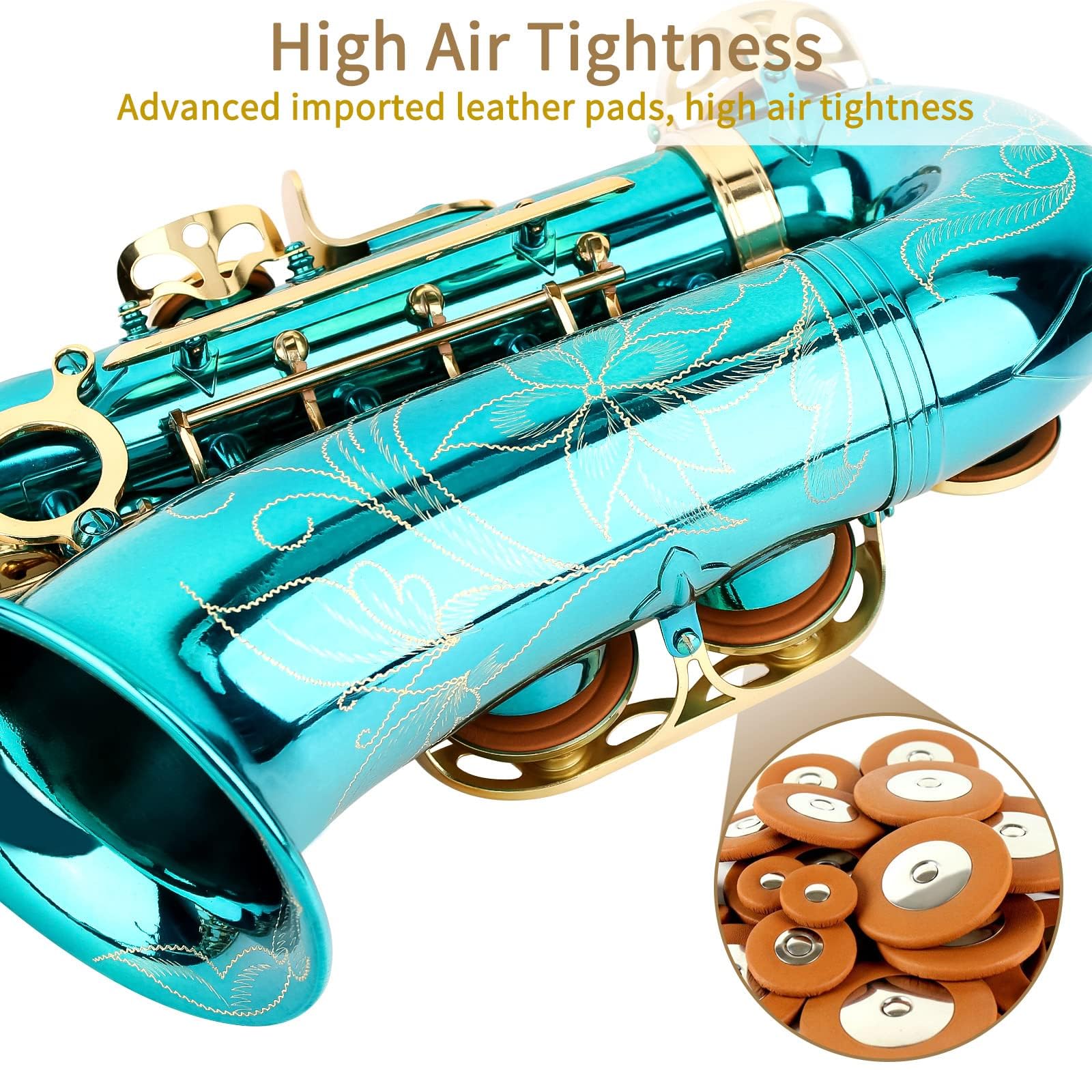 Amazon.com: Eb Sky Blue Alto Saxophone - Beginner & Student Model