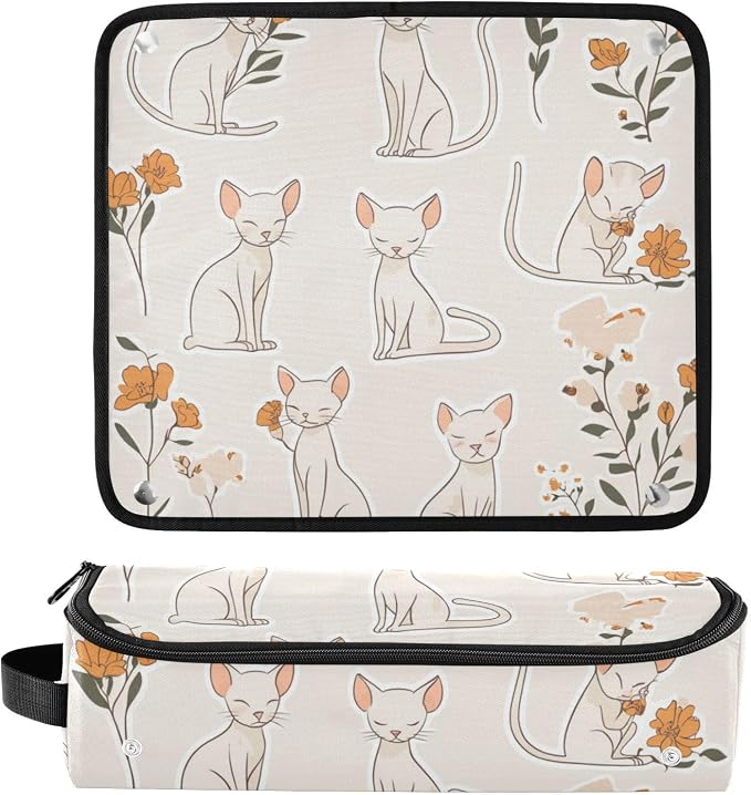 Bolso para herramientas de cabello con tapete resistente al calor miniatura 3