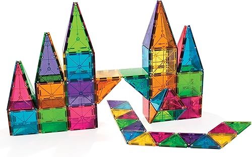 Miniatura 3 de Magna-Tiles - Juego de 100 piezas de colores claros los azulejos magnéticos originales para juegos creativos de extremos abiertos juguetes