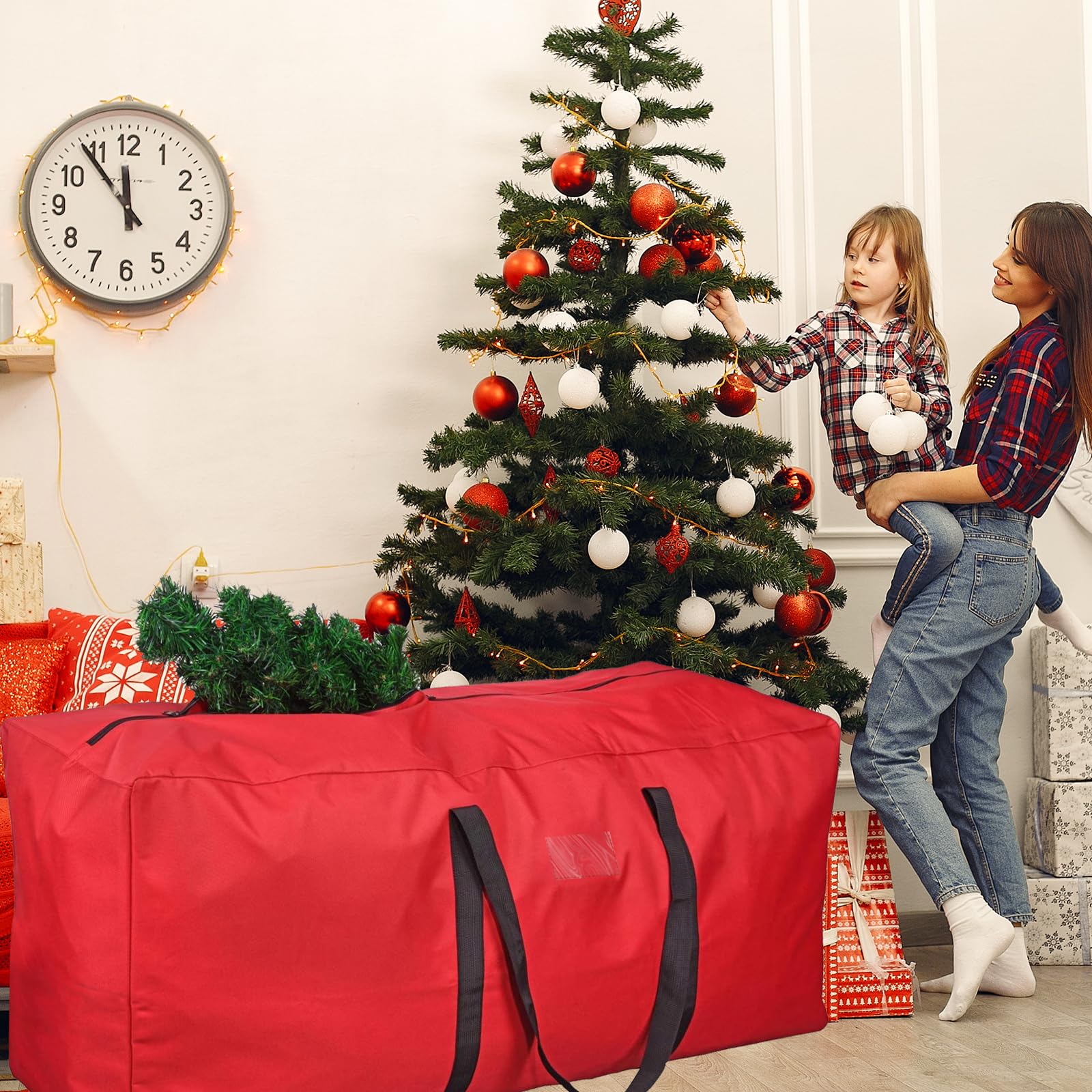 Ram© Sac De Rangement Robuste Pour Sapin De Noël En PVC Renforcé Et