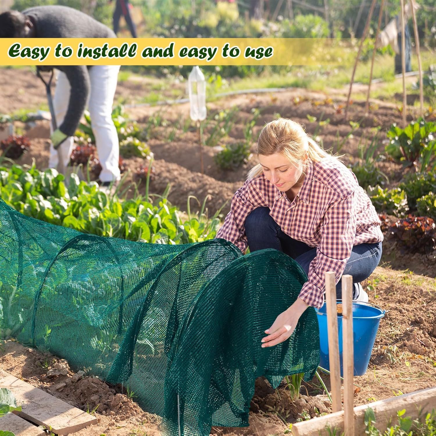 Tunnel de Jardin en Maille, Tunnel de Plantation agricole, 300 x 45 x 45 cm, Résistant au Gel, Protection Contre Les intempéries pour Jardin Potager Protection Contre Le Gel Serre