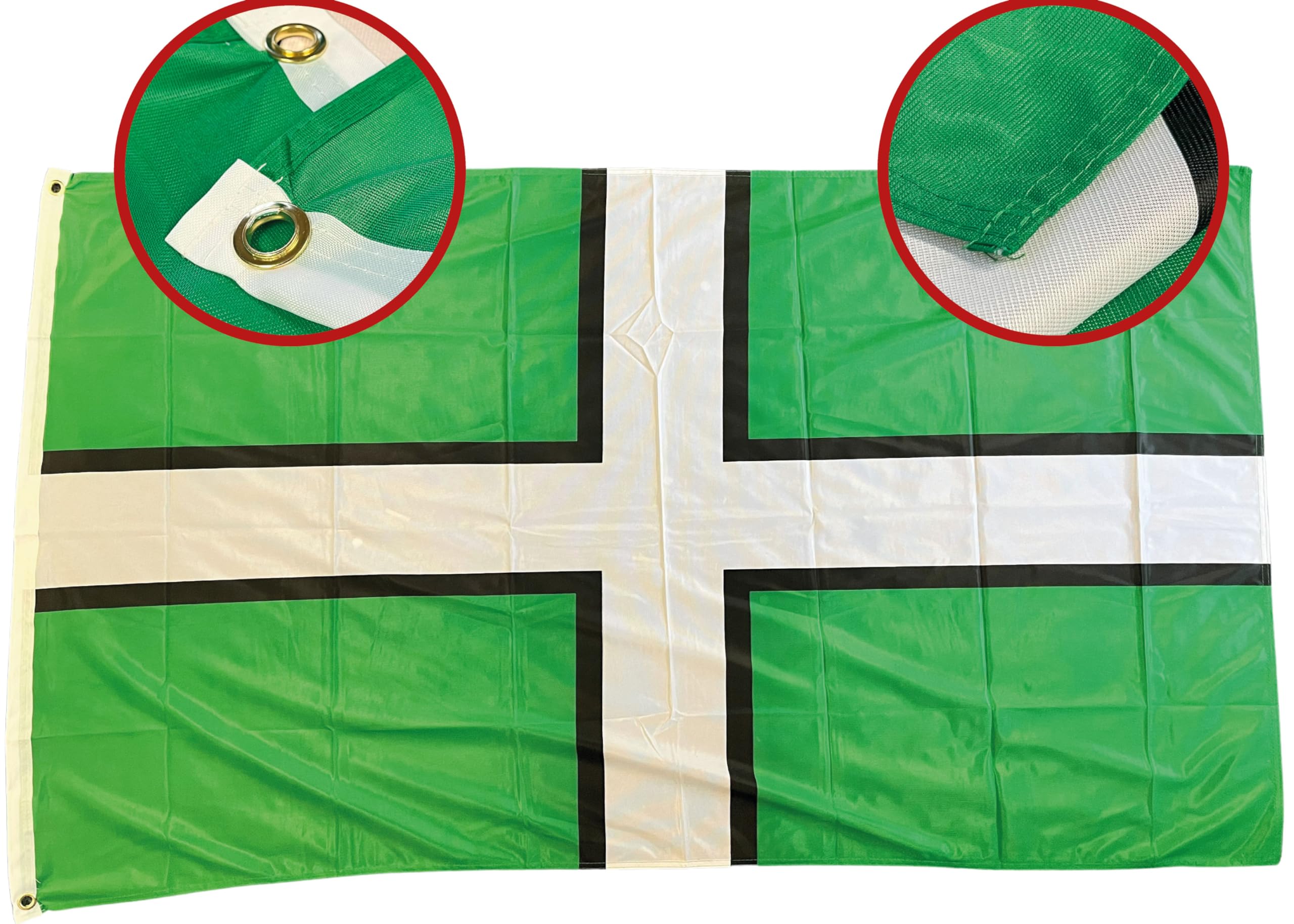 NWFlags Devon Flag 5ft x 3ft, Multicolor