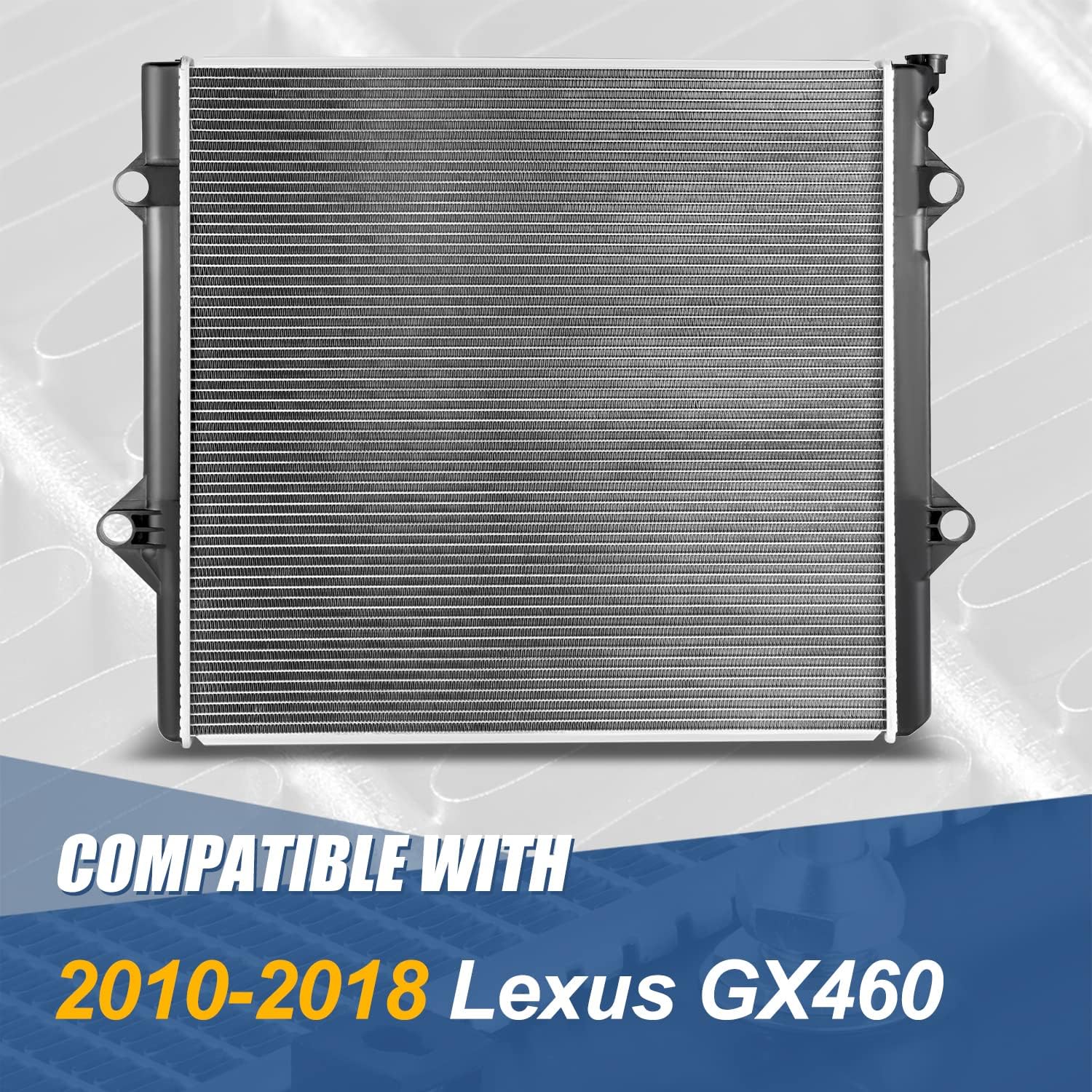 Auto Dynasty Radiator Compatible with 2010-2018 Lexus GX460, DPI 13210 Factory Style 1-Row Cooling Radiator, Aluminum Core