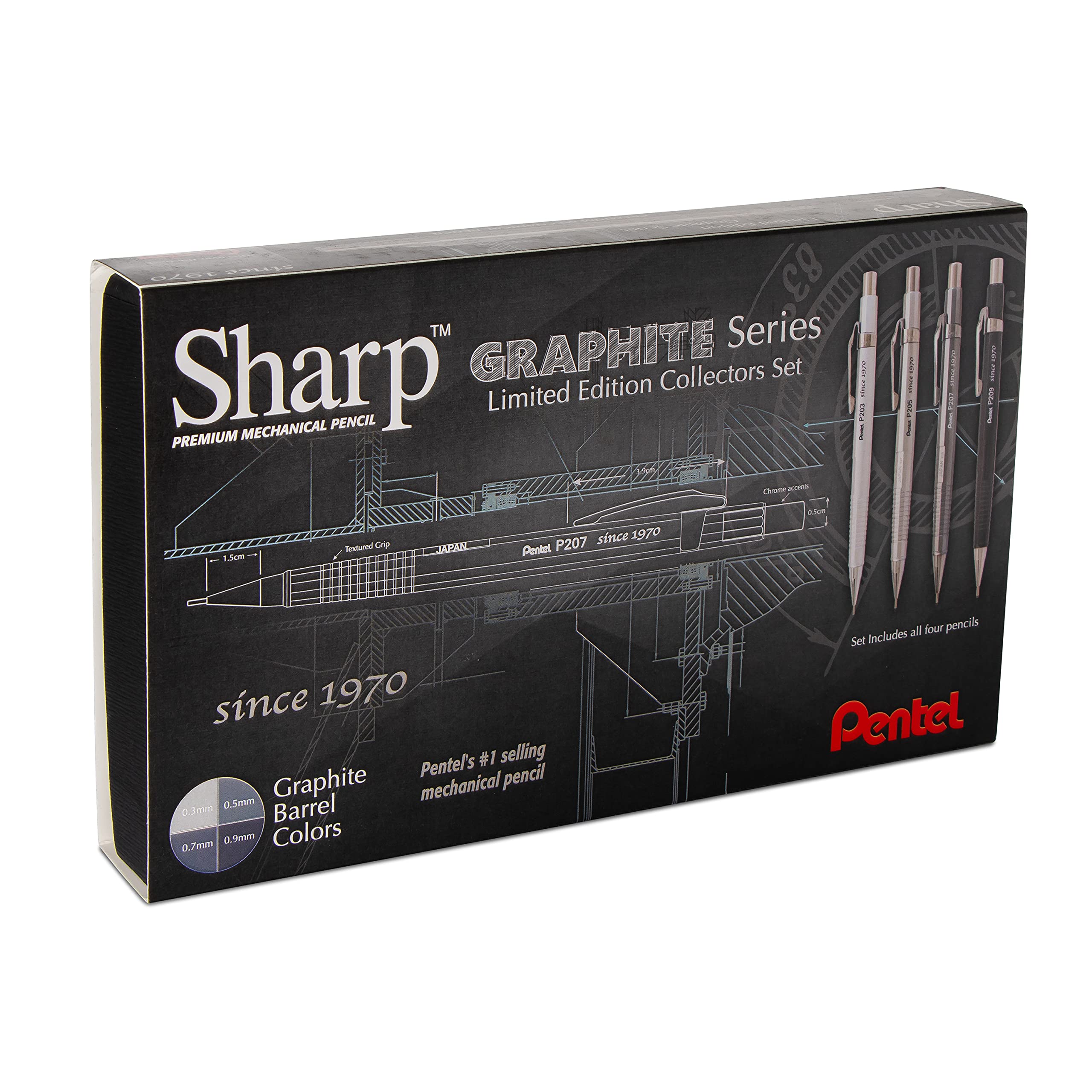 筆記具 Pentel GRAPHITE Series Limited set Amazon.com : Pentel Sharp Limited Edition, Graphite Gray Box