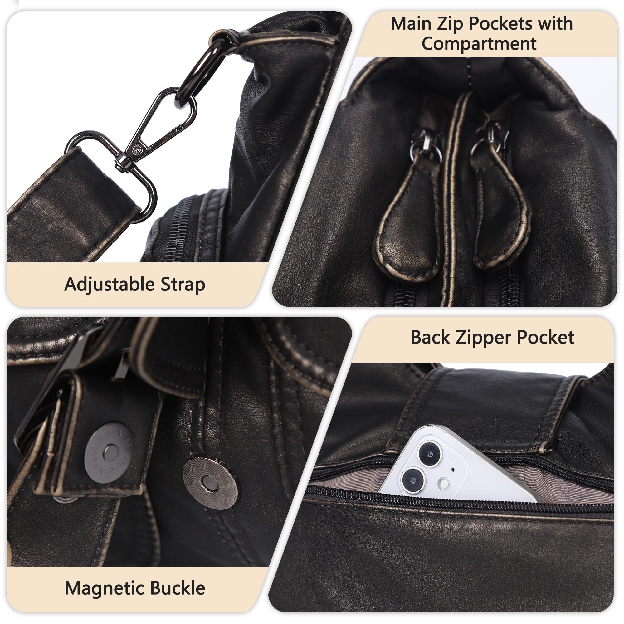 Angel Kiss - Top-handles Bag, Borsa a tracolla Hobo Donna