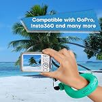 Waterproof Camera Float Strap (2-Pack) For Underwater Cameras - Compatible With GoPro Hero12, DJI Action 4, Insta360, Olympus Tough TG-6, and Phone Pouch - By Nordic Flash - Turquoise & Purple