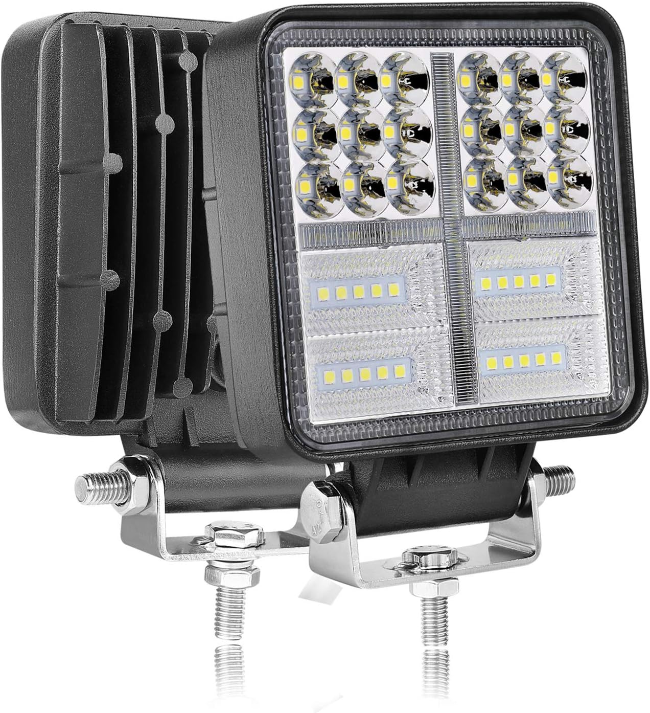 LED Pods, OFFROADTOWN 4inch 184W LED Work Light Tractor Light with Daytime Running Light Square LED Work Light Off Road Driving Light Bar for Truck Pickup ATV UTV SUV