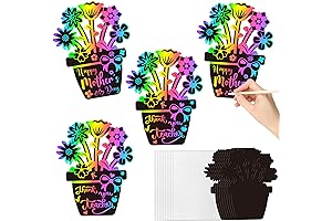 BeYumi Mothers Day Flower Scratch Craft Kit