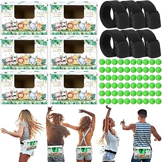 Civaner 6 Set Safari Baby Shower Game Jungle Animal Swing Shaking Balls