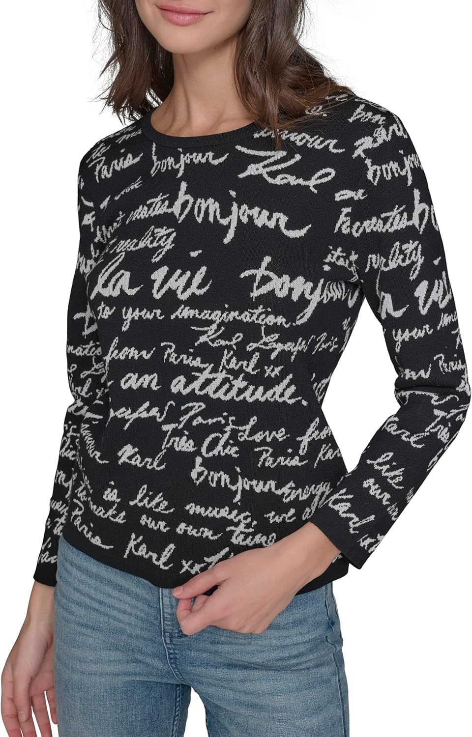 Karl Lagerfeld Women's Casual Warm Sweater