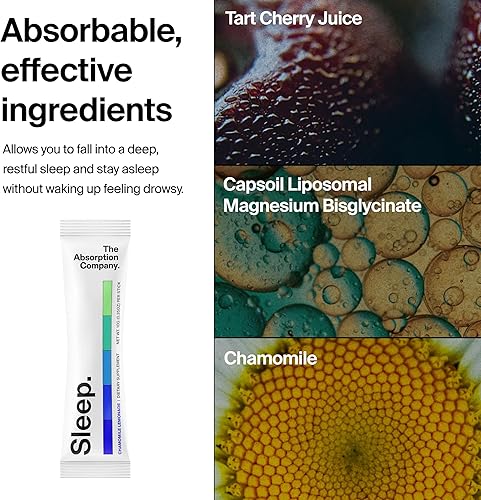 Miniatura 4 de Sleep Aid Powder - Bebida calmante para un sueño profundo con azafrán liposomal, magnesio y PharmaGABA, suplemento natural sin melatonina para