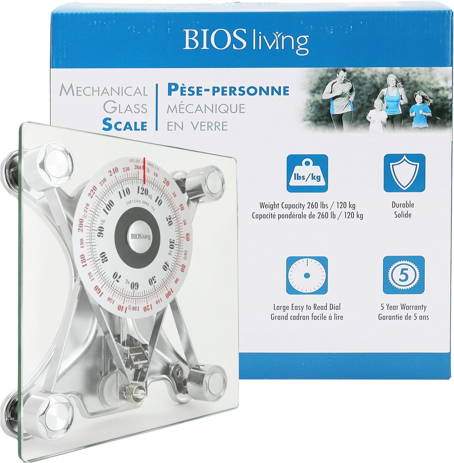 BIOS Living SC424 Bathroom Scale, Clear