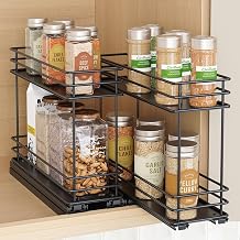 Orimade Extendable Spice Rack, Spice Organiser Cabinet, Spice Rack, No Assembly, Spice Rack No Drilling, Depth 26.5 x Width 8.5 x Height 21 cm