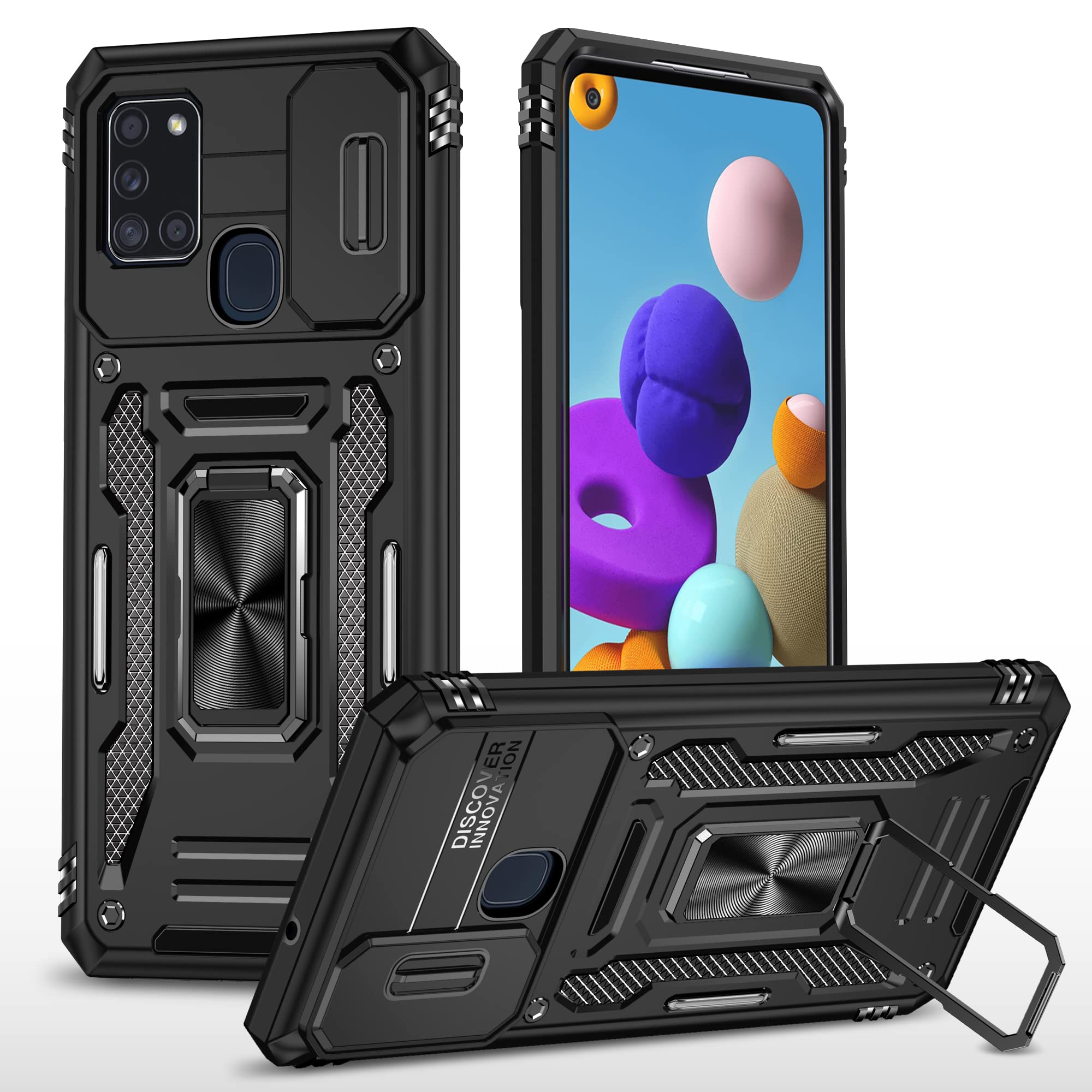 Samsung Galaxy S21 Camera Case - Slide Cover & Ring Holder -21