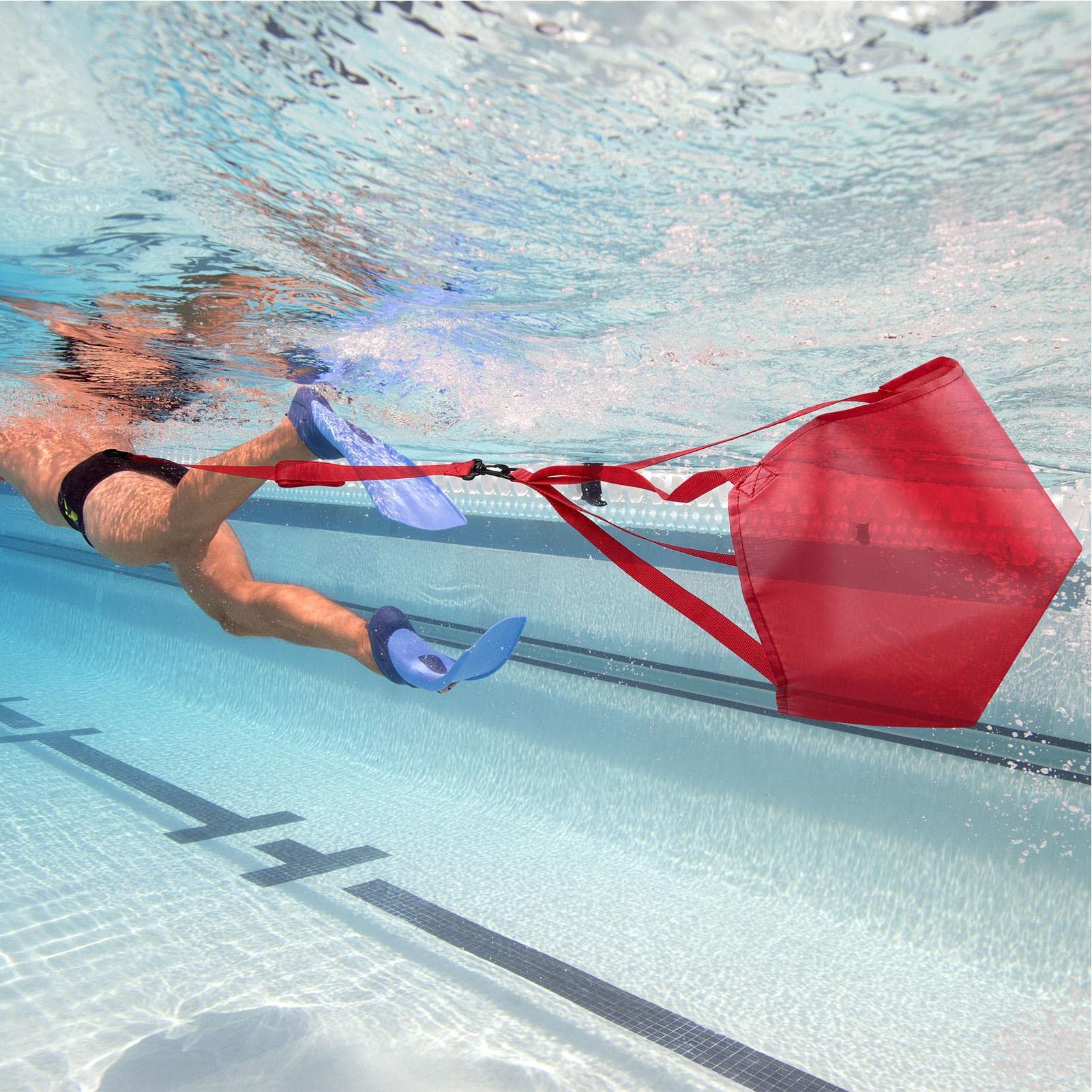 Schwimm Fallschirm Trainer - Widerstandstraining Für Schwimmer Mit Verstellbarem Gürtel