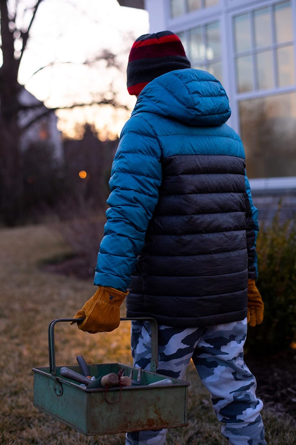 JustForKids Synthetic Leather Kids Garden Gloves Grey, 4-6 Years Old, Durable, Breathable, Non-Slip, Adjustable Safety Cuff, Child-Sized Work Gloves for Planting, Digging, Weeding, Outdoor Play, DIY - Image 10