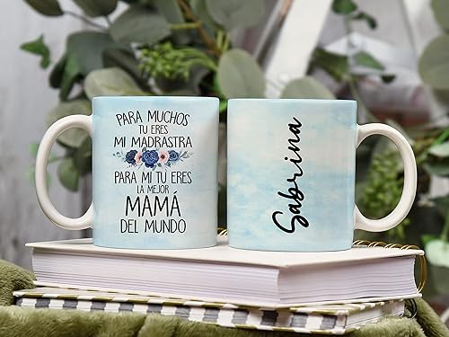 Miniatura 2 de kobalo Personalizados Tazas para Café de Día de Madres Para Muchos Tus Eres Mi Madrastra Para Mi Tu Eres La Mejor Madrastra Del Mundo Tazas De Café