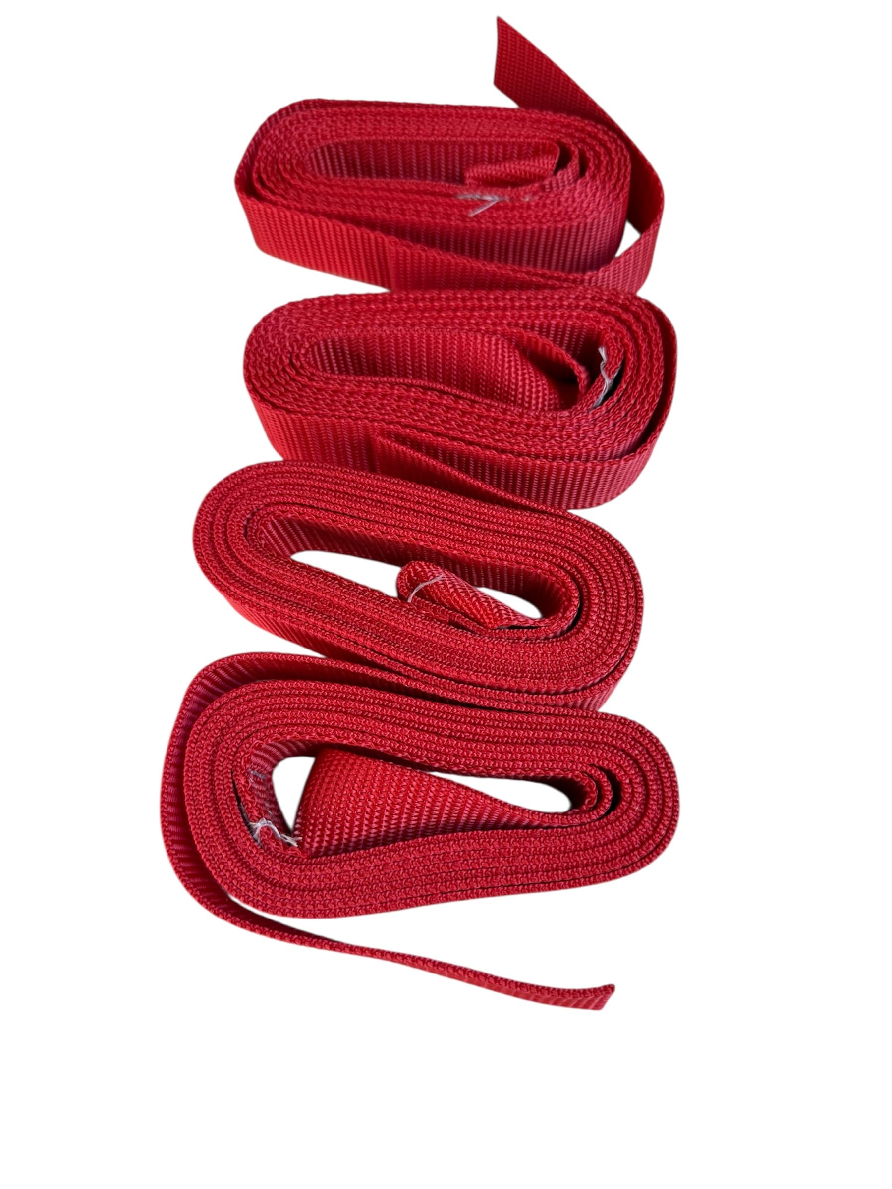 Squall Sailing Sail Ties 25mm Webbing 2m with Sewn Loop (Red) — image 1