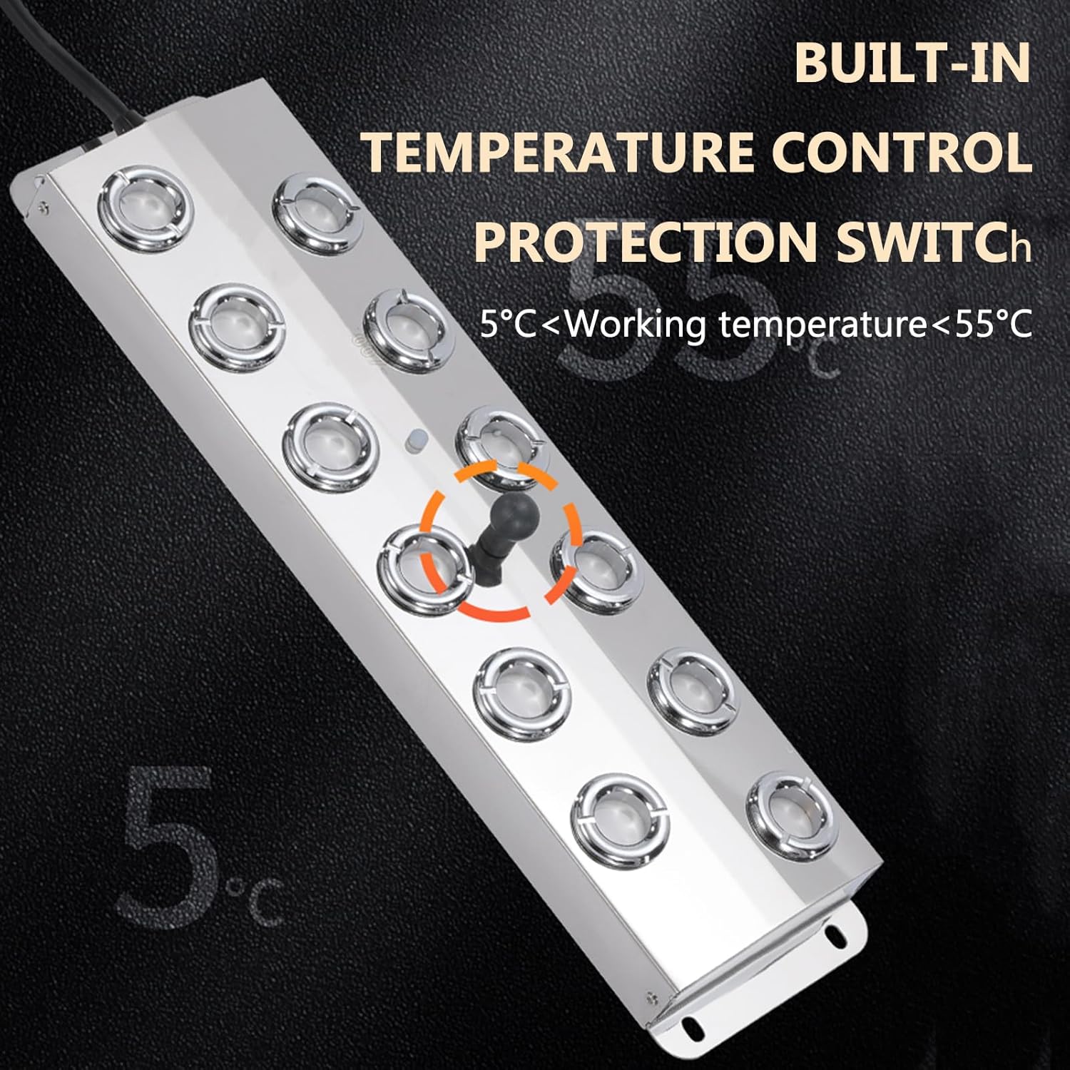 Ultrasonic Fogger Mist Maker, Stainless Steel Pond Mister Fogger, Mist Height 2-6 Cm, Built-in Temperature Control, Large Mist Output, for Landscape Water Fountain Pond