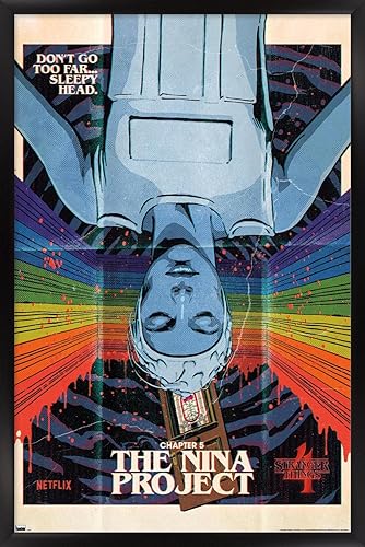 Trends International Netflix Stranger Things Temporada 4 - Póster de pared del proyecto Nina, 22.375 x 34 pulgadas, versión enmarcada en negro