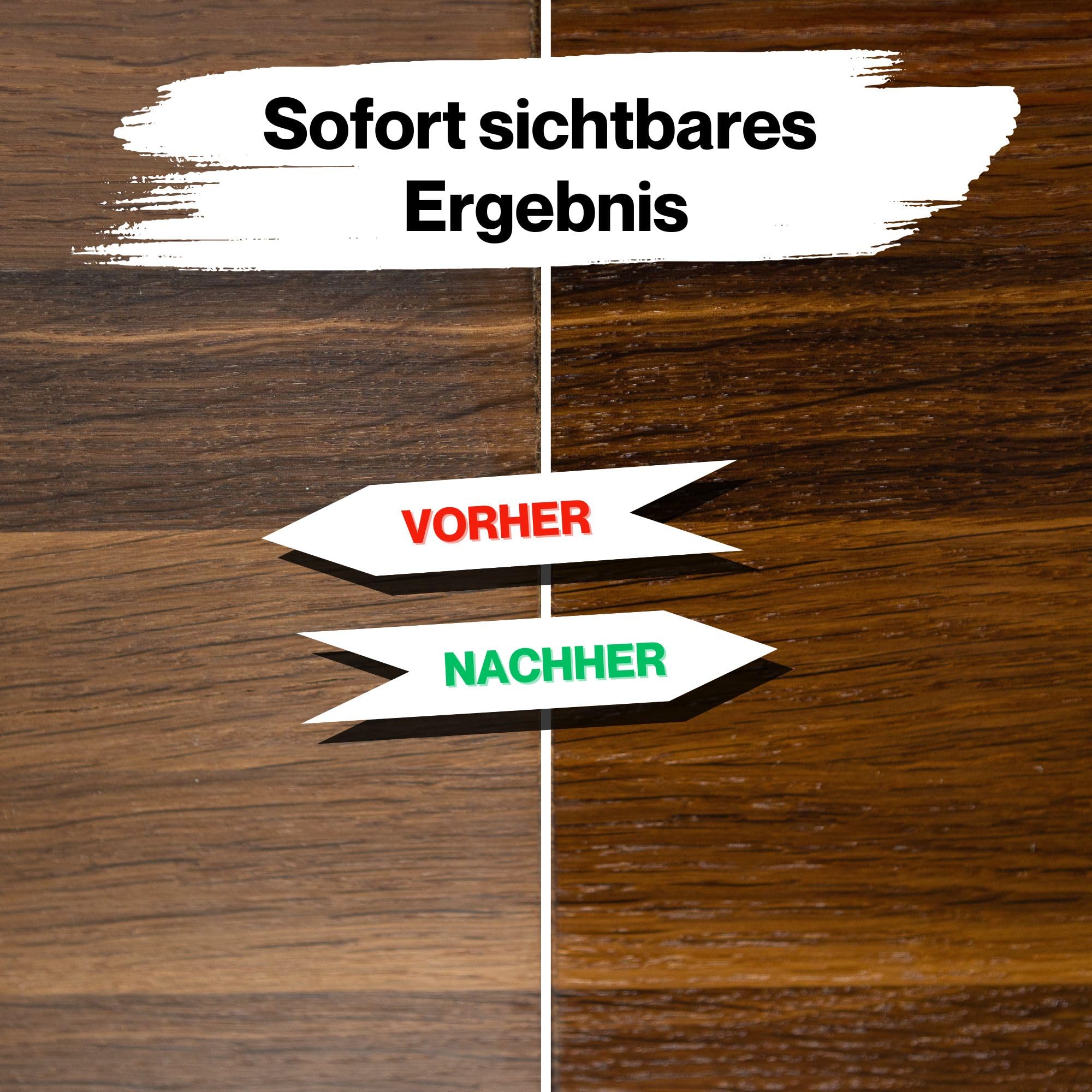TIMBERINO Pflegeset Neupol Dunkel Holzöl [500ml] Pflegeöl für Holzmöbel innen Holzöl pigmentiert Echtholz Furnier [Holzöl+Öltuch+Pinsel+Handschuh] Möbelpolitur Holz Möbelpflege Holz