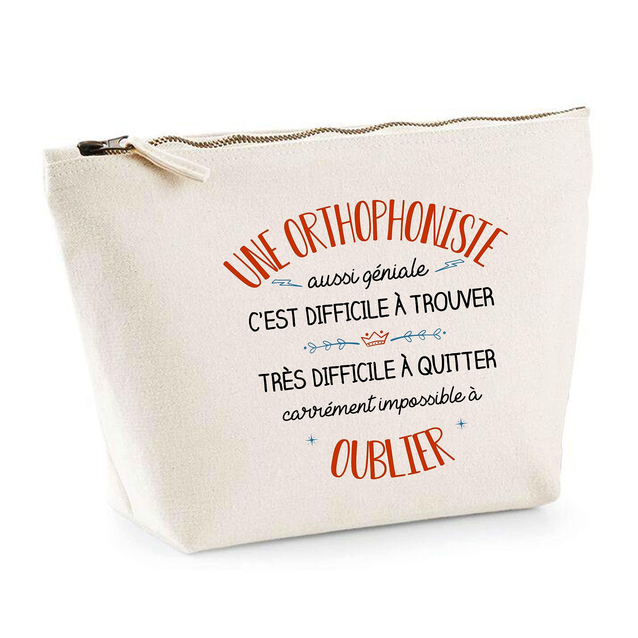 Trousse Une Orthophoniste Aussi géniale | Pochette Toilette Maquillage Idée Sac Cadeau