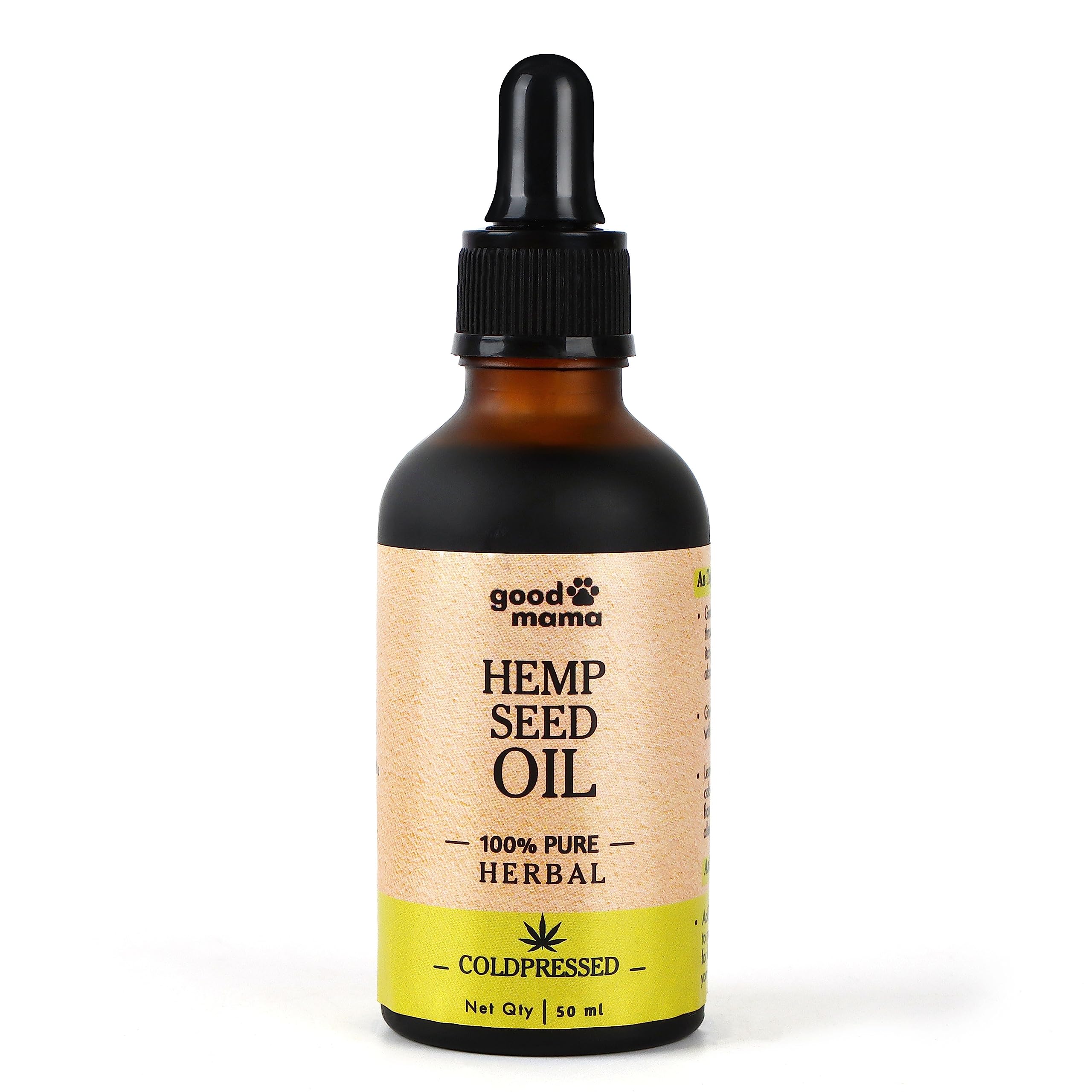 Good Mama Hemp Seed Oil for Dogs and Cats - Natural Pet Supplement for Joint, Heart Skin & Coat Support - Rich with Omega 3-6-9 boosts Immunity. Relieves Pain & Anxiety