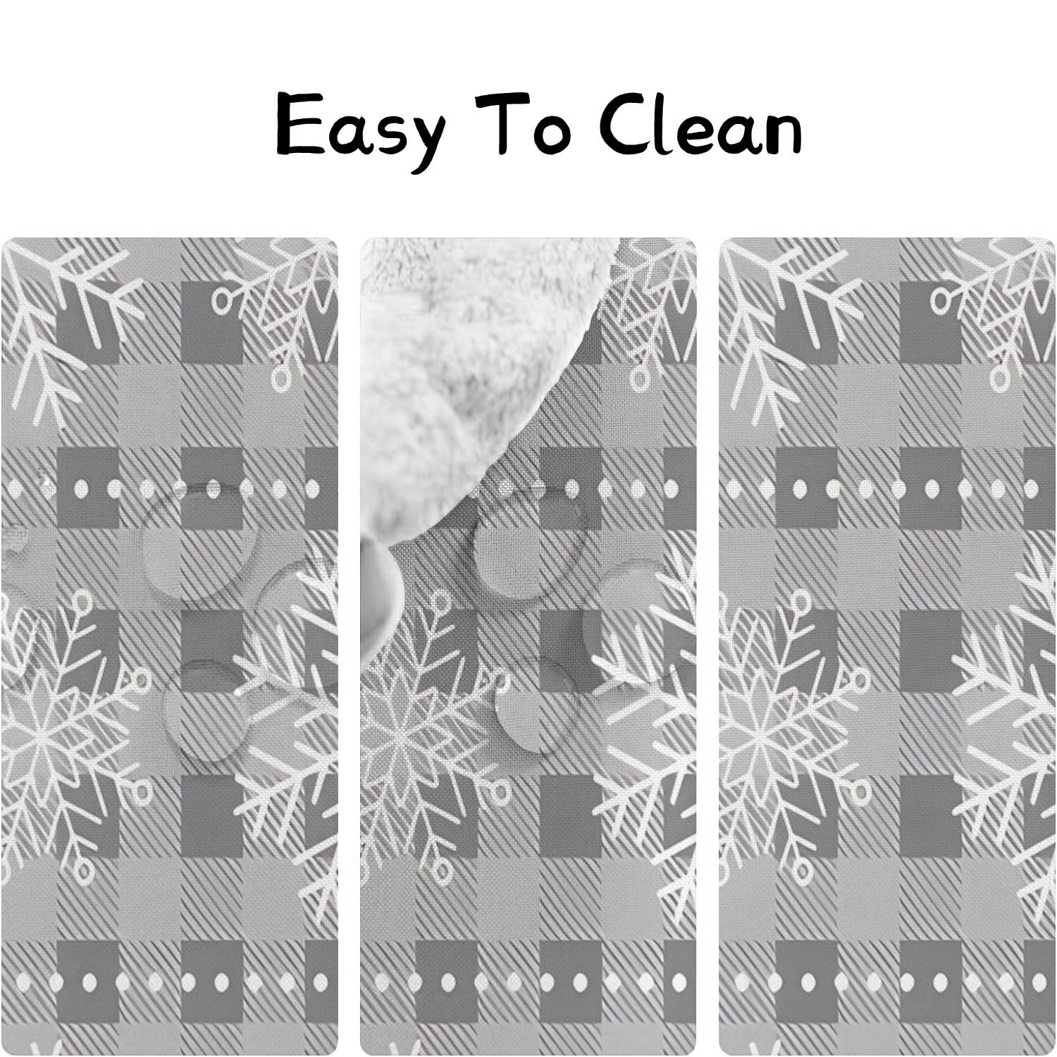 Nappe Ovale 180x240 cm Flocons de Neige